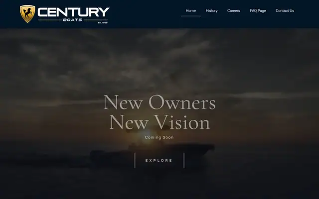 Century Boats website